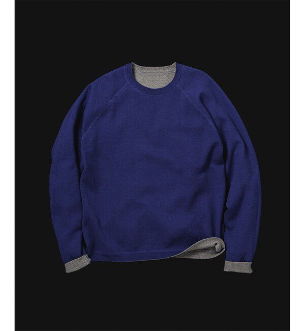 ADAM ET ROPE'「《リバーシブル》カシミヤブレンド ニットプルオーバー」|ニット・セーター|ブルー系(46)