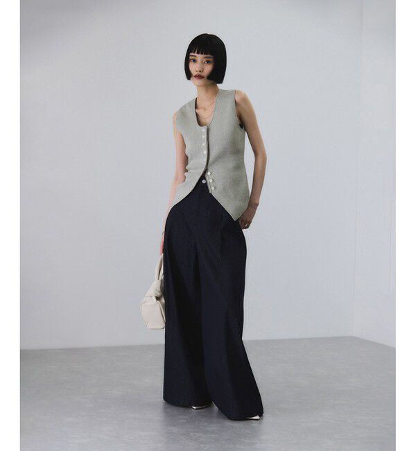 ADAM ET ROPE'「フルニードルニットジレ」|ベスト・ジレ|