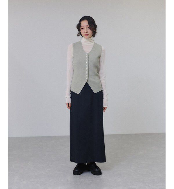 ADAM ET ROPE'「フルニードルニットジレ」|ベスト・ジレ|