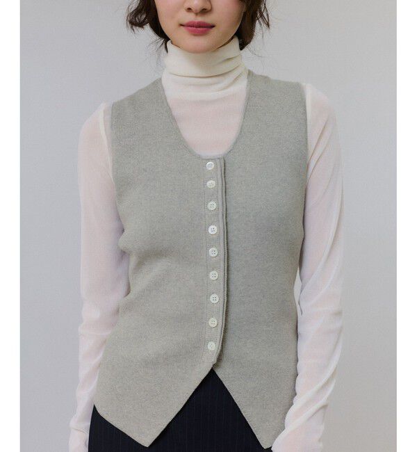 ADAM ET ROPE'「フルニードルニットジレ」|ベスト・ジレ|