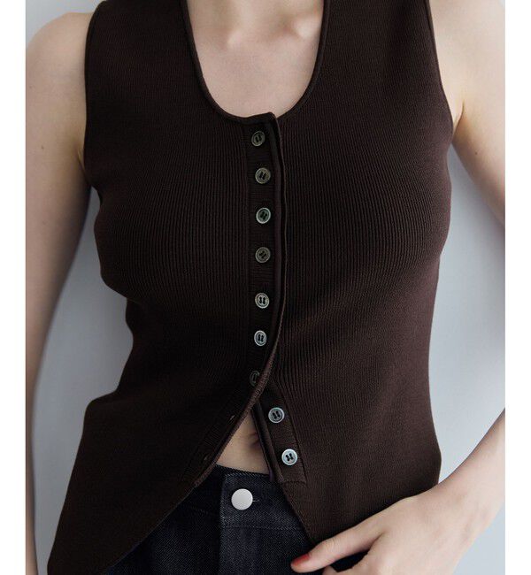 ADAM ET ROPE'「フルニードルニットジレ」|ベスト・ジレ|