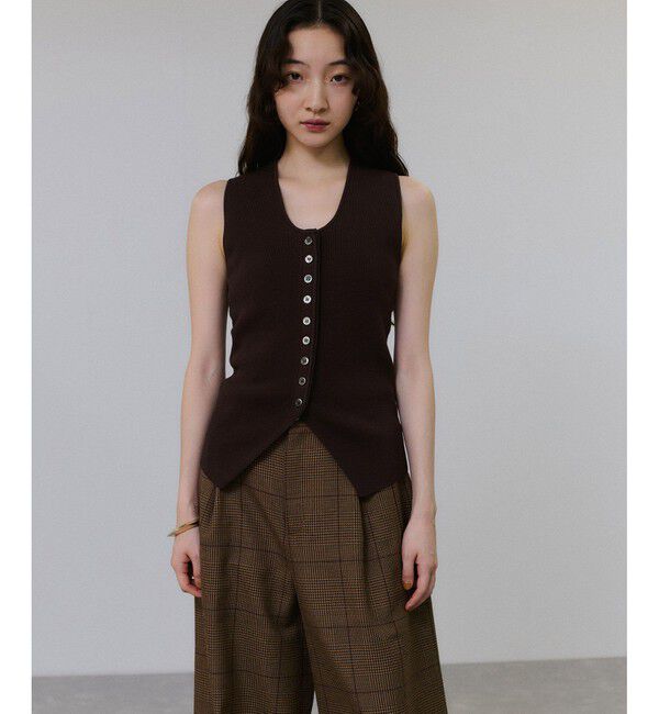ADAM ET ROPE'「フルニードルニットジレ」|ベスト・ジレ|