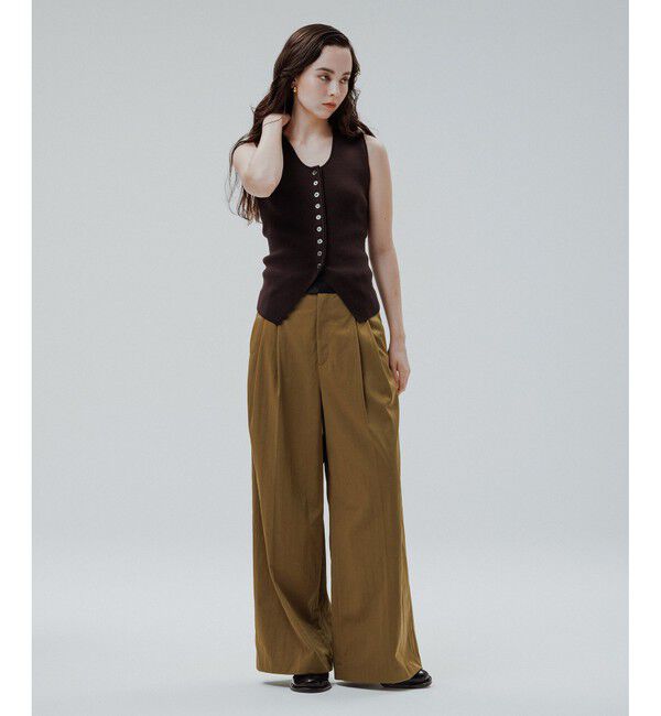 ADAM ET ROPE'「フルニードルニットジレ」|ベスト・ジレ|