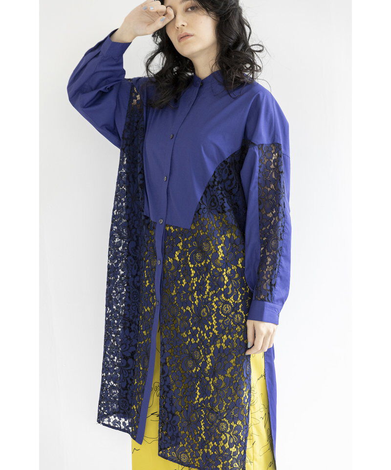  「レース切替ブラウス」|ワンピース|