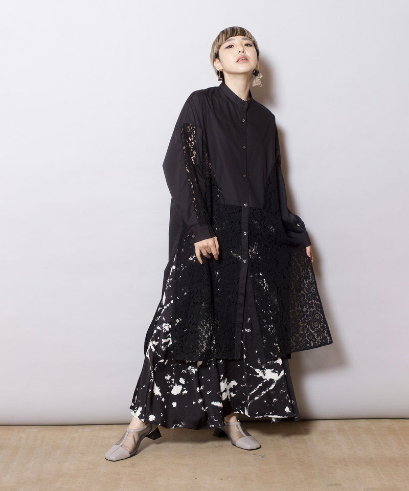  「レース切替ブラウス」|ワンピース|