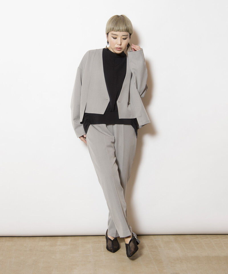  「ノーカラーショートジャケット」|ノーカラージャケット|