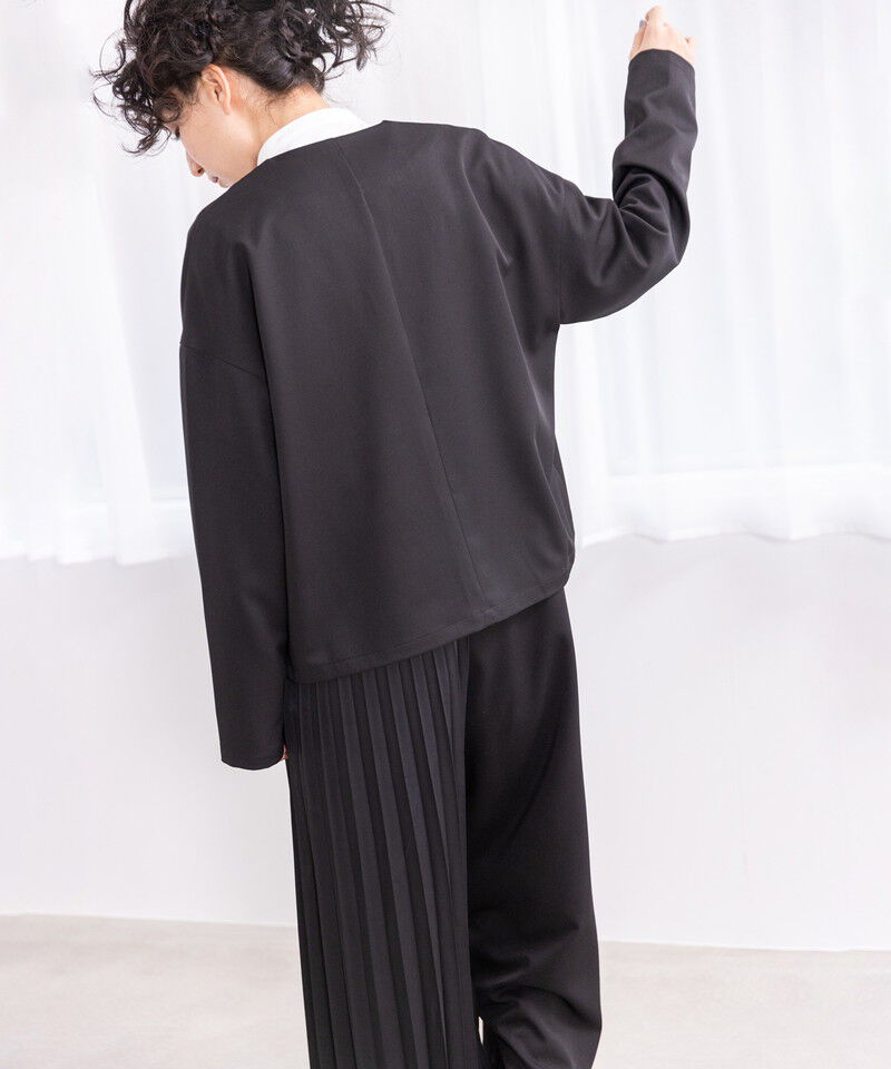  「ノーカラーショートジャケット」|ノーカラージャケット|