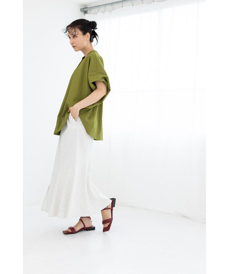  「ジャージー切替マーメイドスカート」|フレア|