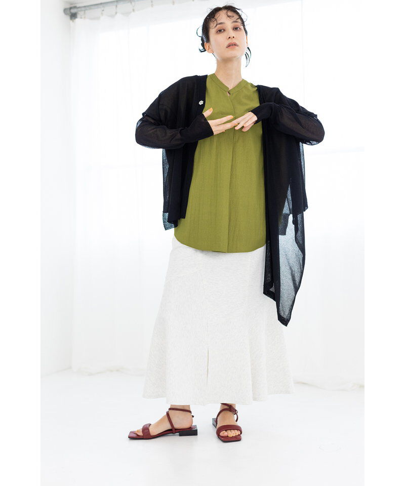  「ジャージー切替マーメイドスカート」|フレア|