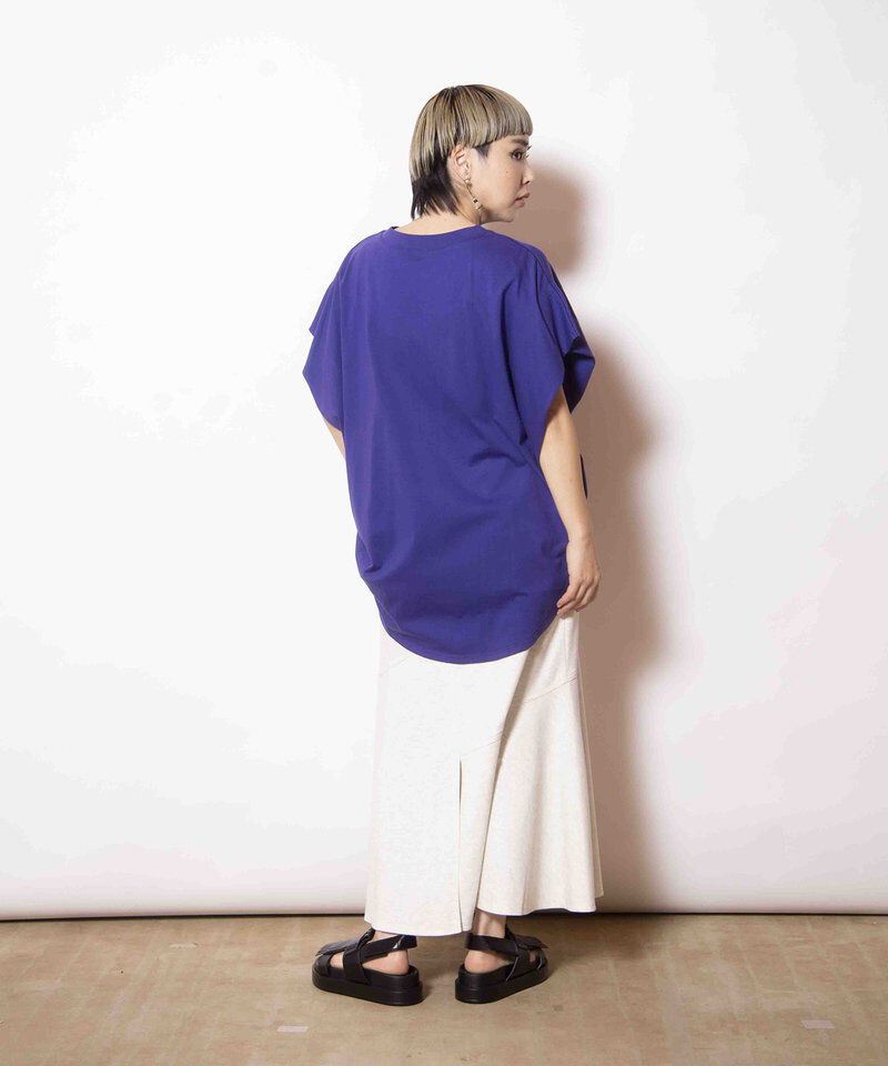  「ジャージー切替マーメイドスカート」|フレア|