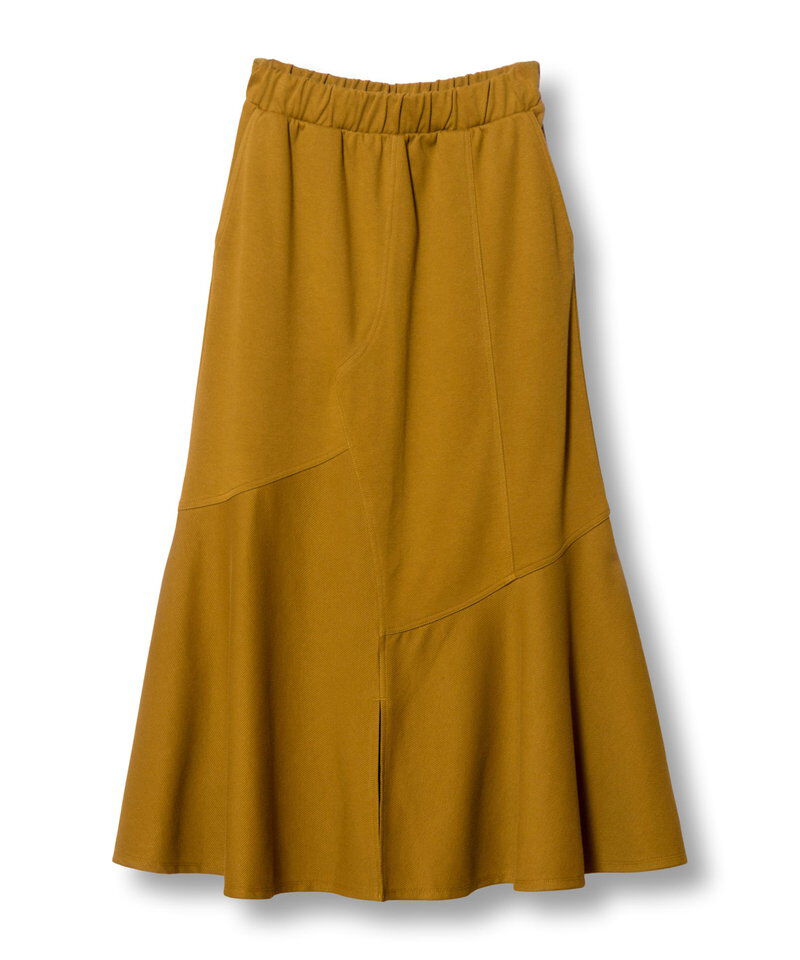  「ジャージー切替マーメイドスカート」|フレア|