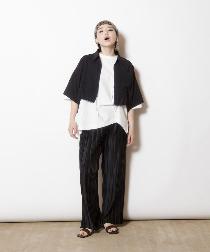  「リボンアレンジ切替Tシャツ」|Tシャツ・カットソー|