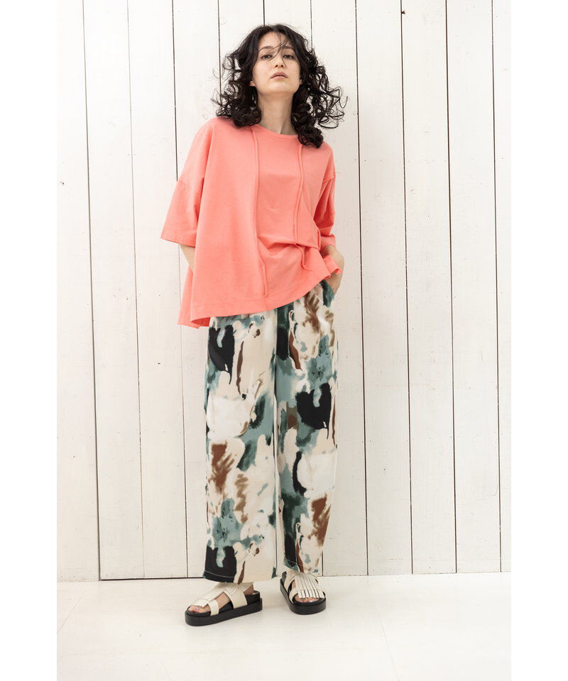  「リボンアレンジ切替Tシャツ」|Tシャツ・カットソー|