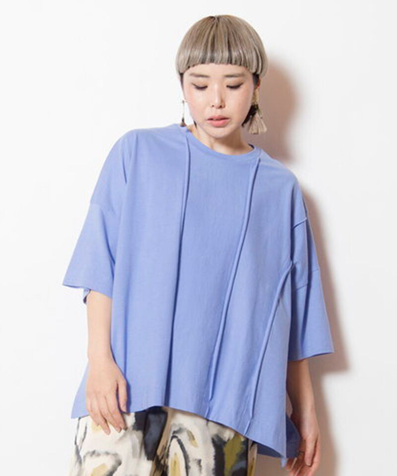  「リボンアレンジ切替Tシャツ」|Tシャツ・カットソー|SAX