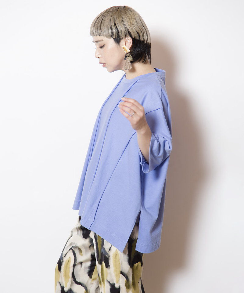  「リボンアレンジ切替Tシャツ」|Tシャツ・カットソー|