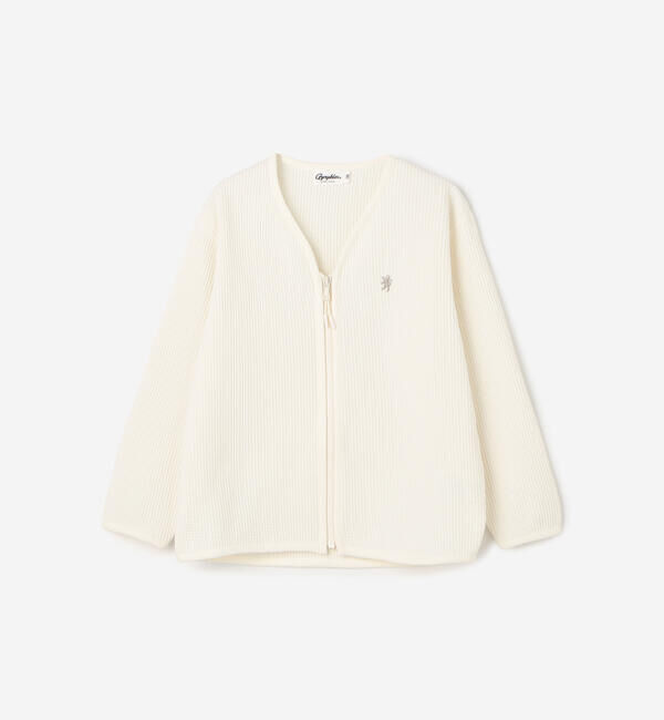 GYMPHLEX「Gymphlex | キッズ ポリワッフル Vネックジップカーディガン」|カーディガン|