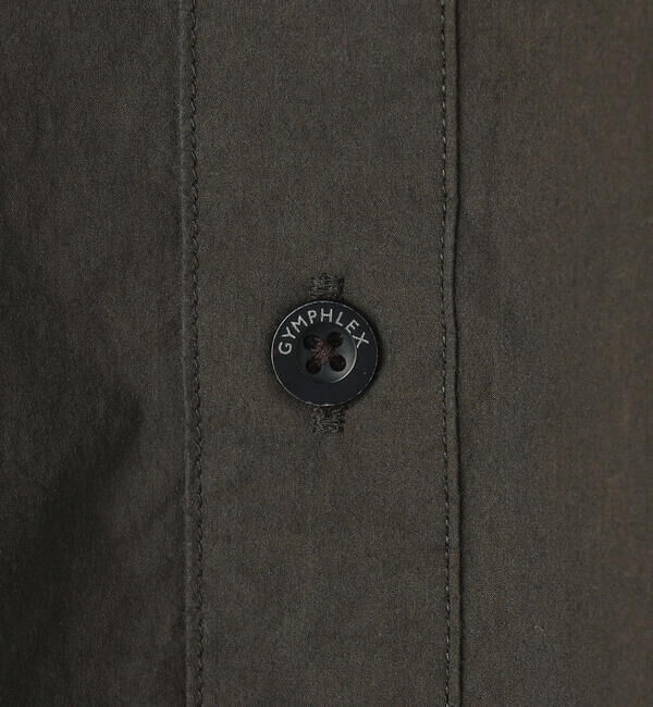 GYMPHLEX「Gymphlex | ヴィンテージライク バンドカラーショートシャツ WOMEN」|シャツ・ブラウス|