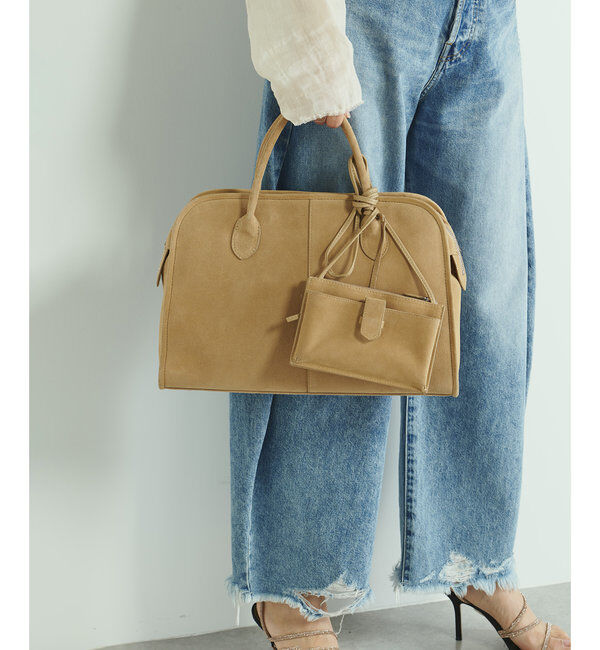 美品　Hoaw. ボストンバッグ　ハンドバッグ　キャメル ウィムガゼット Whim Gazette 【Hoaw.】ヴィンテージ加工フラップ