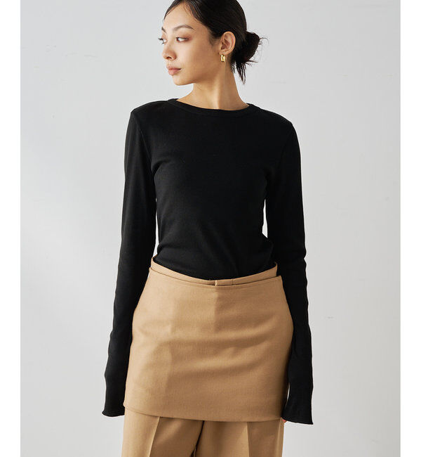  「コットンテレコクルーネックプルオーバー」|Tシャツ・カットソー|