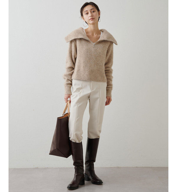 THE PAUSE「【THE PAUSE】ハーフジッププルオーバー」|ニット・セーター|