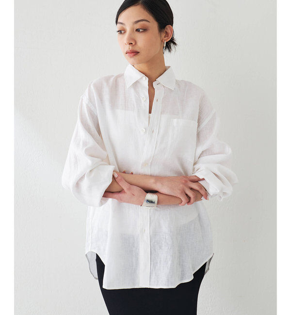  「リネンキャンバスシャツ」|シャツ・ブラウス|