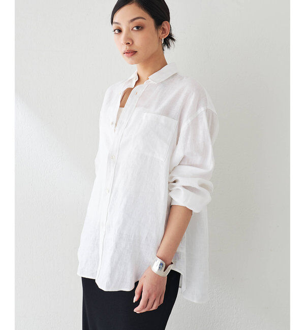  「リネンキャンバスシャツ」|シャツ・ブラウス|