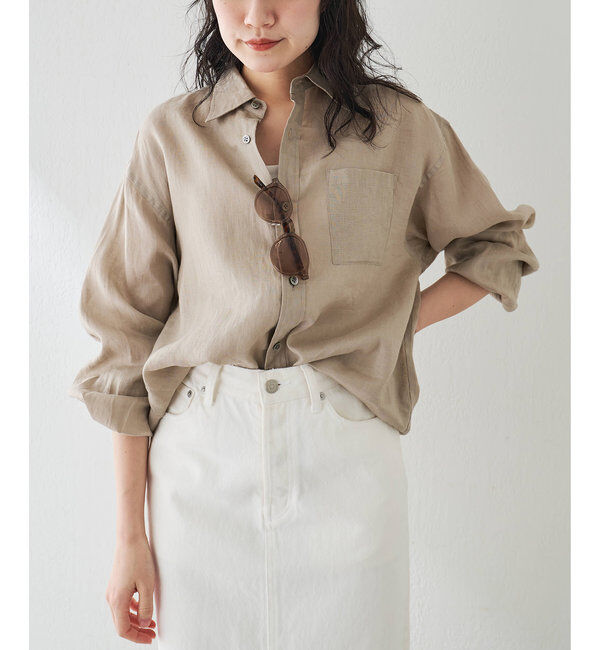  「リネンキャンバスシャツ」|シャツ・ブラウス|