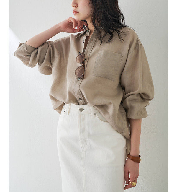  「リネンキャンバスシャツ」|シャツ・ブラウス|