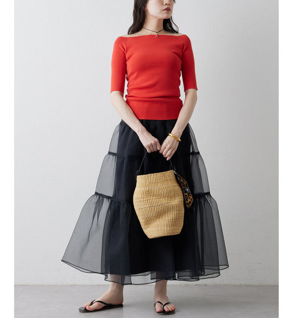 THE PAUSE「【THE PAUSE】オフショルハーフスリーブプルオーバー」|ニット・セーター|