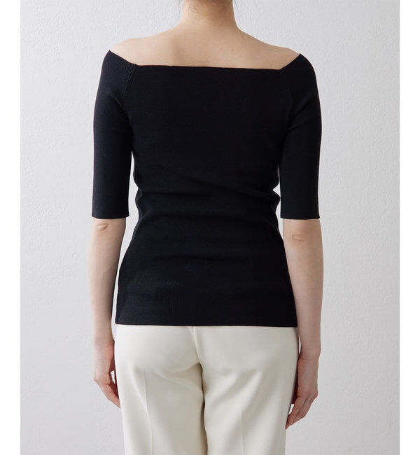 THE PAUSE「【THE PAUSE】オフショルハーフスリーブプルオーバー」|ニット・セーター|