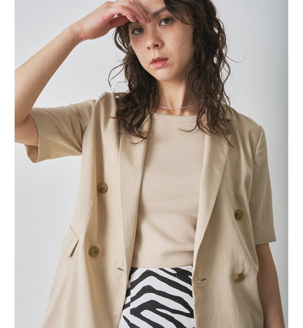  「オックスダブルハーフスリーブジャケット」|テーラードジャケット|