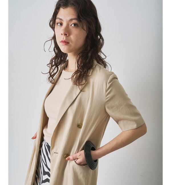  「オックスダブルハーフスリーブジャケット」|テーラードジャケット|