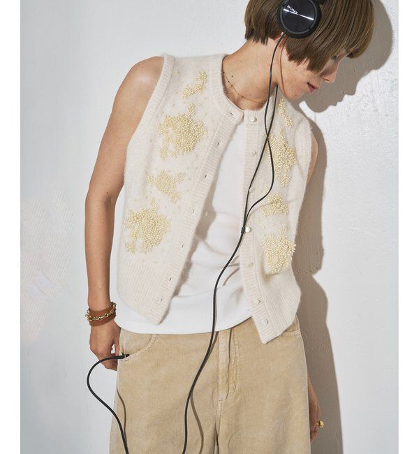 GEMINI「【GEMINI】ビーズニットジレ」|ニット・セーター|