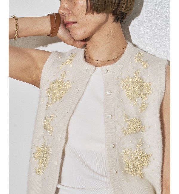 GEMINI「【GEMINI】ビーズニットジレ」|ニット・セーター|