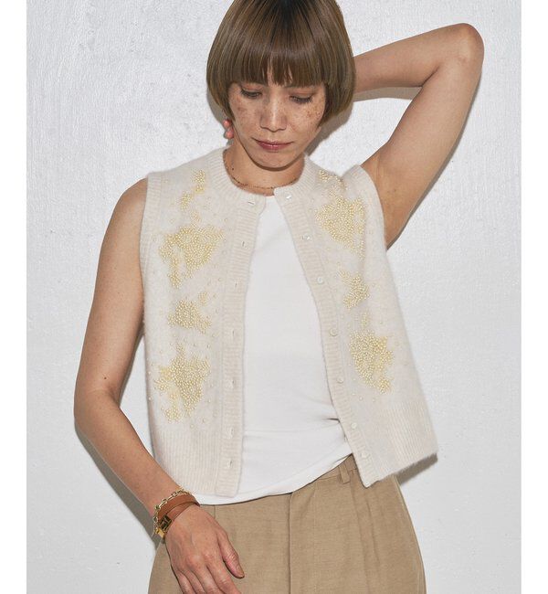 GEMINI「【GEMINI】ビーズニットジレ」|ニット・セーター|