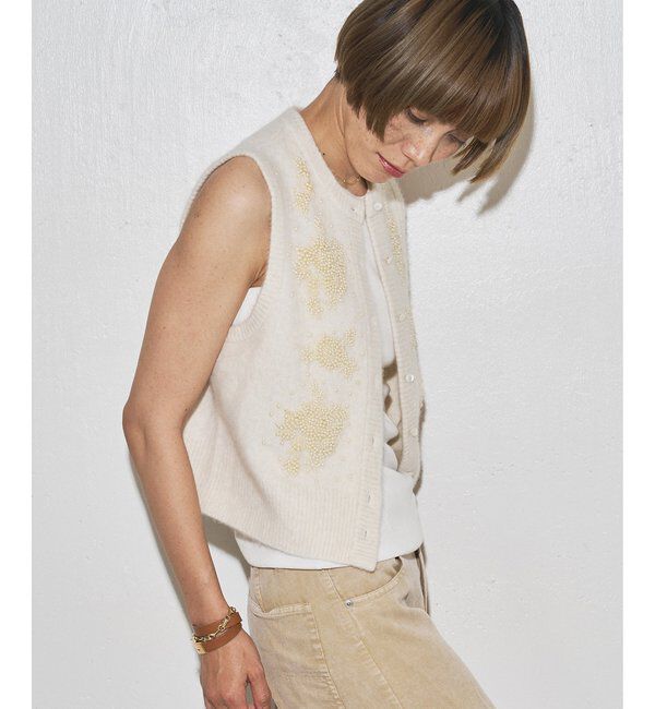 GEMINI「【GEMINI】ビーズニットジレ」|ニット・セーター|