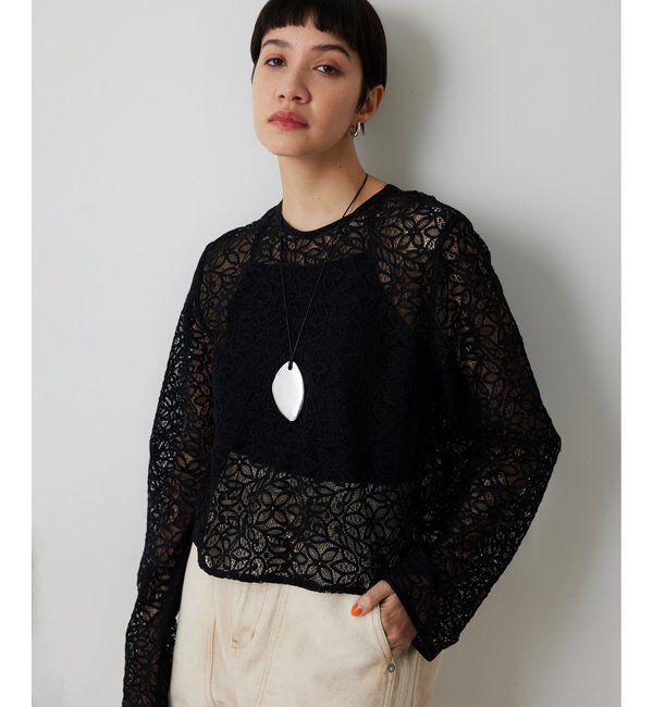  「【THE PAUSE】ボタニカルレースブラウス」|シャツ・ブラウス|