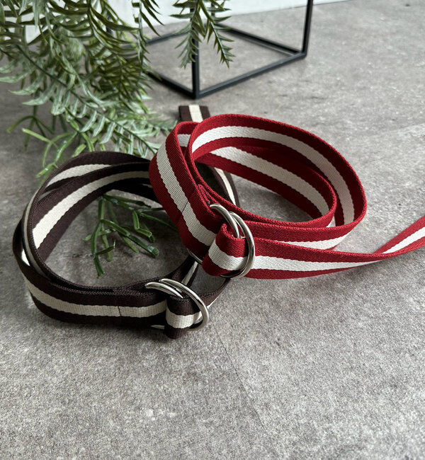  「【新色追加】ラインダブルリングベルト」|ベルト|