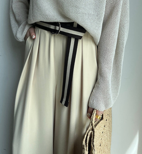  「【新色追加】ラインダブルリングベルト」|ベルト|