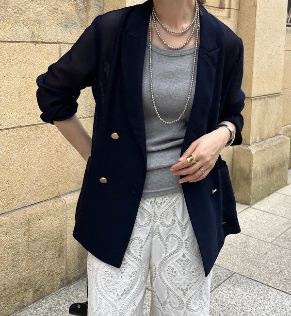  「メッシュダブルジャケット」|テーラードジャケット|