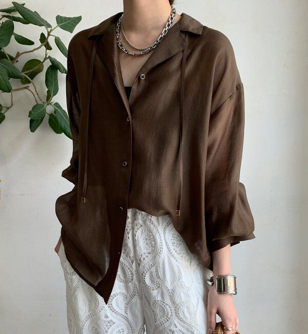  「シアー開襟シャツ」|シャツ・ブラウス|