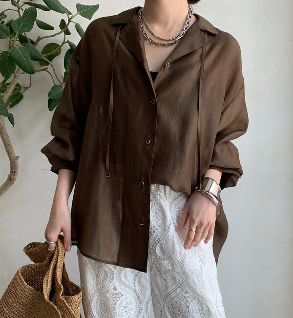  「シアー開襟シャツ」|シャツ・ブラウス|