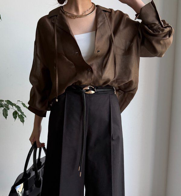  「シアー開襟シャツ」|シャツ・ブラウス|