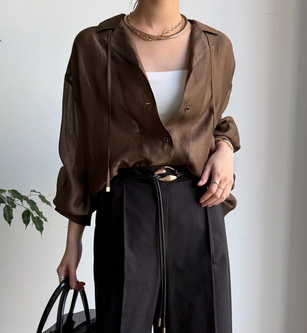  「シアー開襟シャツ」|シャツ・ブラウス|