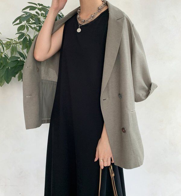  「チュール切替マーメイドフレアワンピース」|ワンピース|