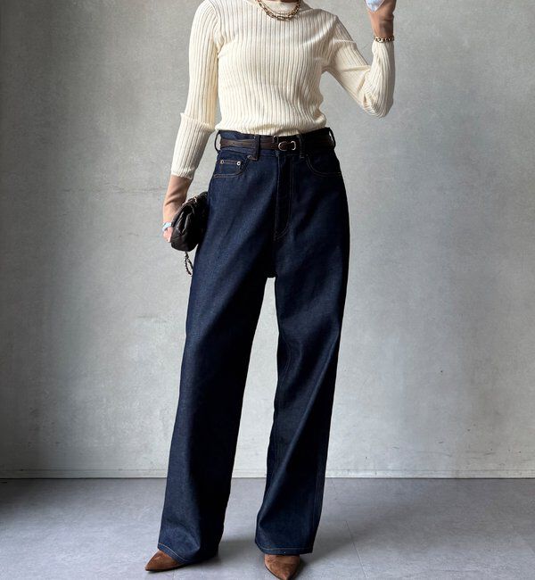  「【WEB限定】レイヤード配色シアースリーブプルオーバー」|ニット・セーター|