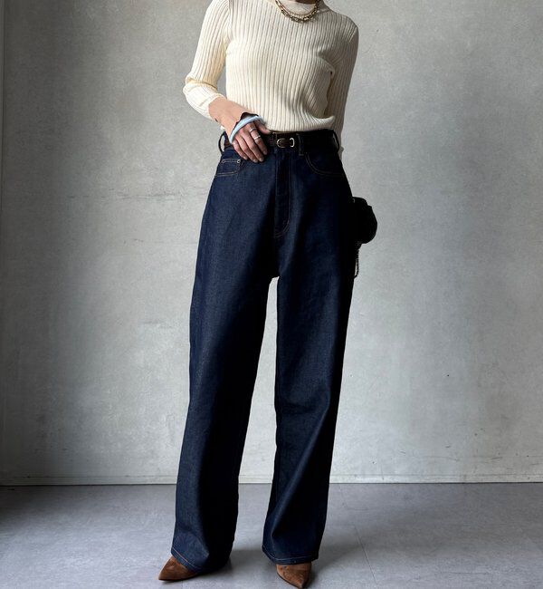  「【WEB限定】レイヤード配色シアースリーブプルオーバー」|ニット・セーター|