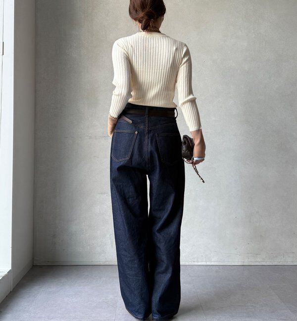  「【WEB限定】レイヤード配色シアースリーブプルオーバー」|ニット・セーター|