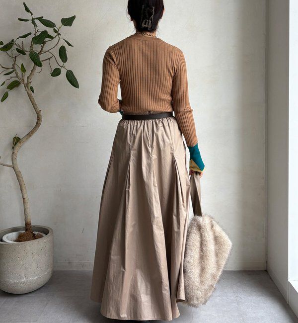  「【WEB限定】レイヤード配色シアースリーブプルオーバー」|ニット・セーター|