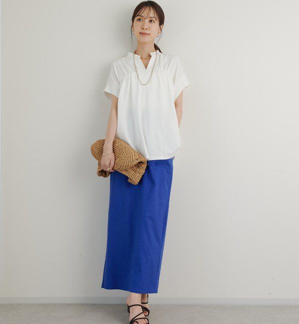  「《女性らしく着こなせる》ストレッチリネンタイトスカート」|スカート|